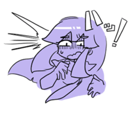 Cat and a girl and a tree sticker #7488752