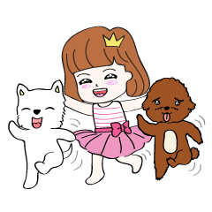 Cute girl & puppy's happy life 2