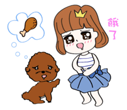 Cute girl & puppy's happy life 2 sticker #7489149