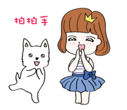 Cute girl & puppy's happy life 2 sticker #7489158