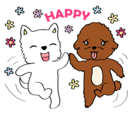 Cute girl & puppy's happy life 2 sticker #7489179