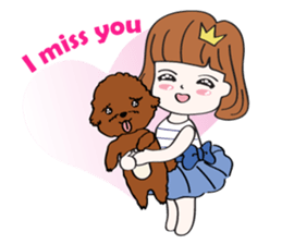 Cute girl & puppy's happy life 2 sticker #7489180