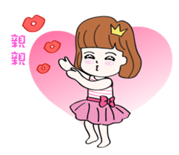 Cute girl & puppy's happy life 2 sticker #7489187