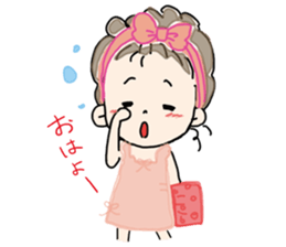 girl and sometimes cat. sticker #7489468