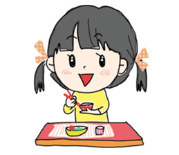 girl and sometimes cat. sticker #7489469