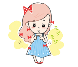 girl and sometimes cat. sticker #7489475