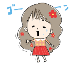 girl and sometimes cat. sticker #7489478