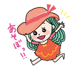 girl and sometimes cat. sticker #7489482