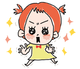 girl and sometimes cat. sticker #7489483