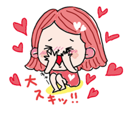 girl and sometimes cat. sticker #7489486