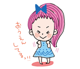 girl and sometimes cat. sticker #7489489