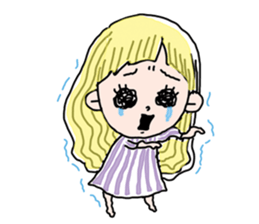 girl and sometimes cat. sticker #7489494