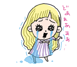 girl and sometimes cat. sticker #7489495