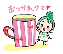 girl and sometimes cat. sticker #7489502