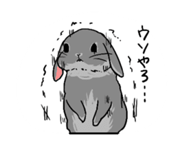 Cute rabbit life2 sticker #7489635