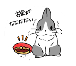 Cute rabbit life2 sticker #7489640