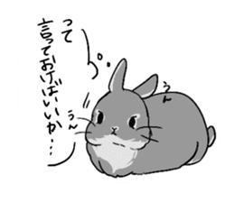 Cute rabbit life2 sticker #7489653