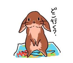 Cute rabbit life2 sticker #7489654