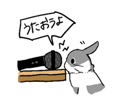 Cute rabbit life2 sticker #7489655