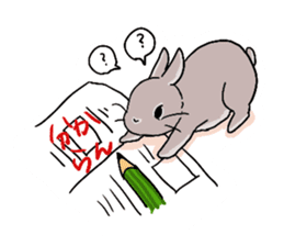 Cute rabbit life2 sticker #7489657