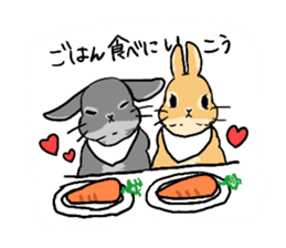 Cute rabbit life2 sticker #7489663