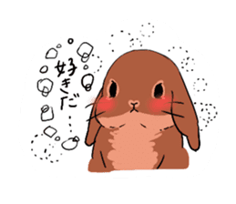 Cute rabbit life2 sticker #7489665