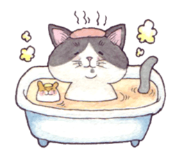 Cat sticker that can be used every day sticker #7490616
