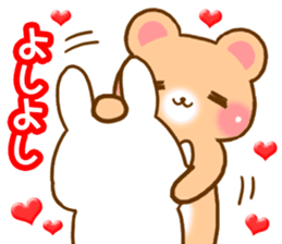 Rabbit and bear Love sticker Special new sticker #7490793