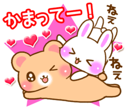 Rabbit and bear Love sticker Special new sticker #7490794
