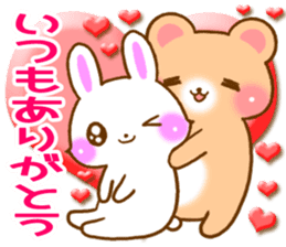 Rabbit and bear Love sticker Special new sticker #7490796