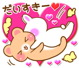 Rabbit and bear Love sticker Special new sticker #7490798