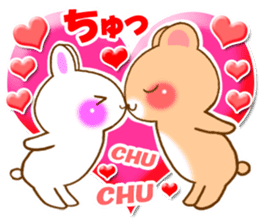 Rabbit and bear Love sticker Special new sticker #7490799
