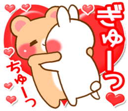 Rabbit and bear Love sticker Special new sticker #7490803