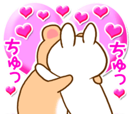 Rabbit and bear Love sticker Special new sticker #7490811