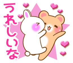 Rabbit and bear Love sticker Special new sticker #7490814