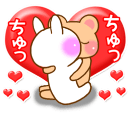 Rabbit and bear Love sticker Special new sticker #7490816