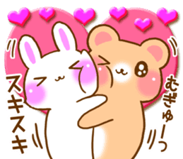 Rabbit and bear Love sticker Special new sticker #7490817