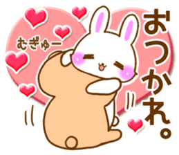 Rabbit and bear Love sticker Special new sticker #7490818