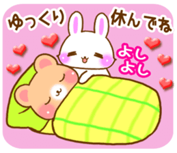 Rabbit and bear Love sticker Special new sticker #7490823