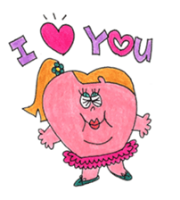 Miss. Heart and Friends sticker #7490907