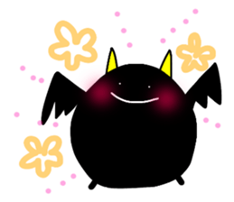 small black demon. sticker #7491188