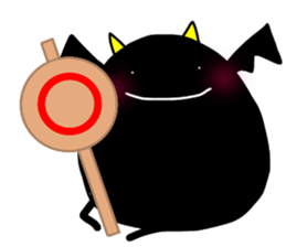 small black demon. sticker #7491222