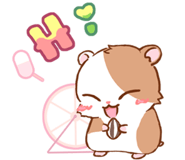 Cute Hamster an Emoticon. sticker #7491916