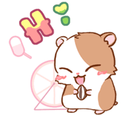 Cute Hamster an Emoticon. sticker #7491916