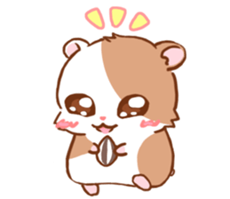 Cute Hamster an Emoticon. sticker #7491917