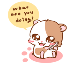 Cute Hamster an Emoticon. sticker #7491929