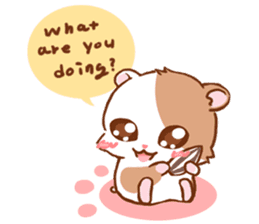 Cute Hamster an Emoticon. sticker #7491929