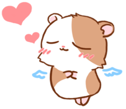 Cute Hamster an Emoticon. sticker #7491934