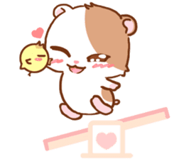 Cute Hamster an Emoticon. sticker #7491951