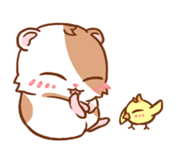 Cute Hamster an Emoticon. sticker #7491955